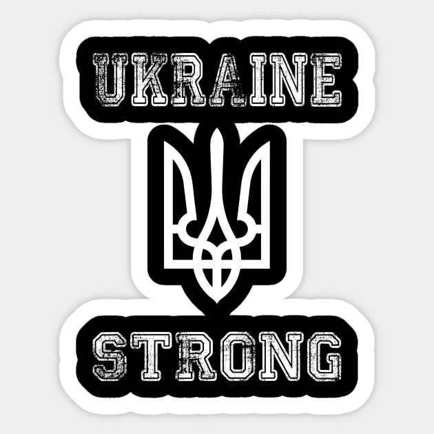 Ukraine Strong Distressed Graffiti Flag Sticker by sunflow